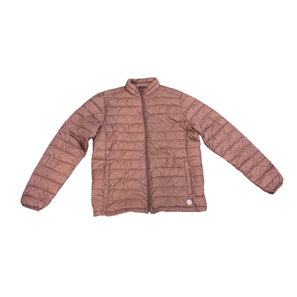 Joe Fresh Mock Neck Puffer Jacket SZ L Breathable 100% Nylon Primaloft Outerwear